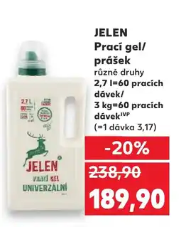 Kaufland JELEN Prací gel/ prášek nabídka