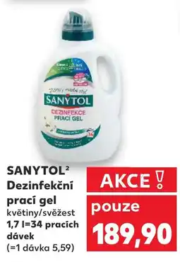 Kaufland SANYTOL Dezinfekční prací gel nabídka
