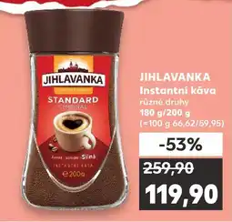Kaufland JIHLAVANKA Instantní káva nabídka