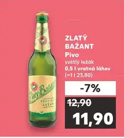 Kaufland ZLATÝ BAŽANT Pivo nabídka