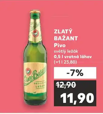 Kaufland ZLATÝ BAŽANT Pivo nabídka