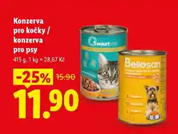 Lidl Konzerva pro kočky / konzerva pro psy nabídka