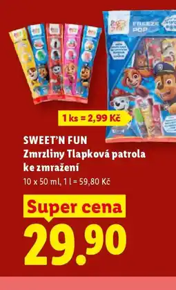 Lidl SWEET'N FUN Zmrzliny Tlapková patrola ke zmražení nabídka