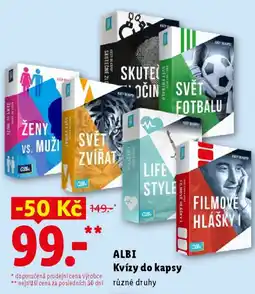 Lidl ALBI Kvízy do kapsy nabídka