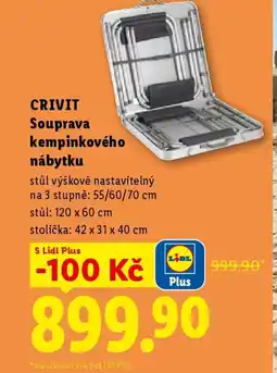 Lidl CRIVIT Souprava kempinkového nábytku nabídka