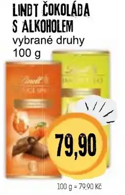 Konzum Lindt čokoláda s alkoholem nabídka