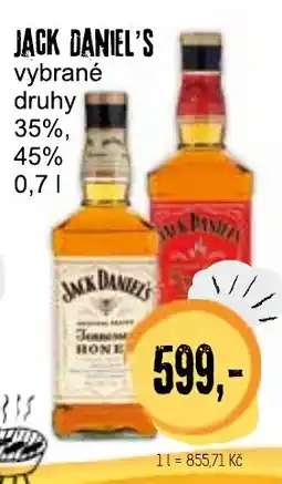 Konzum Jack Daniel's nabídka