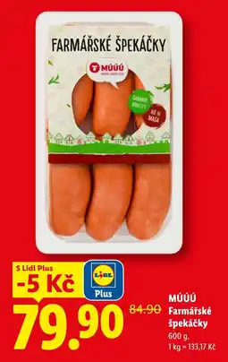 Lidl MÚÚÚ Farmářské špekáčky nabídka