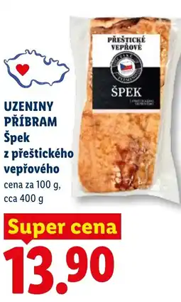 Lidl UZENINY PŘÍBRAM Špek z přeštického vepřového nabídka