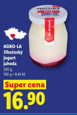 Lidl AGRO-LA Jihočeský jogurt jahoda nabídka