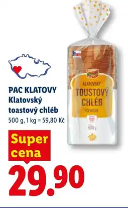 Lidl PAC KLATOVY Klatovský toastový chléb nabídka