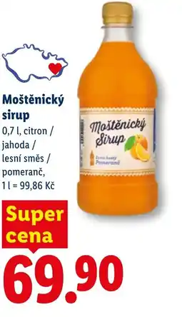 Lidl Moštěnický sirup nabídka