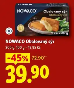 Lidl NOWACO Obalovaný sýr nabídka