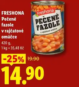Lidl FRESHONA Pečené fazole v rajčatové omáčce nabídka