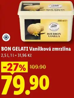 Lidl BON GELATI Vanilková zmrzlina nabídka