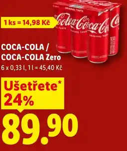 Lidl COCA-COLA / COCA-COLA Zero nabídka
