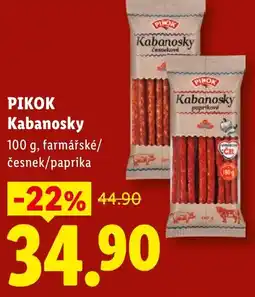 Lidl PIKOK Kabanosky nabídka