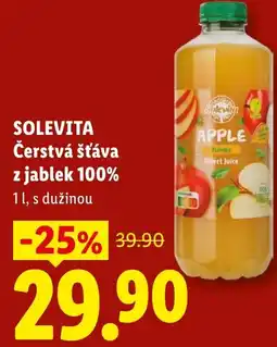 Lidl SOLEVITA Čerstvá šťáva z jablek 100% nabídka