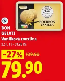 Lidl BON GELATI Vanilková zmrzlina nabídka