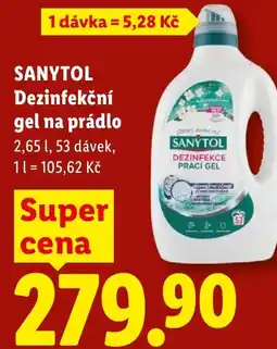 Lidl SANYTOL Dezinfekční gel na prádlo nabídka