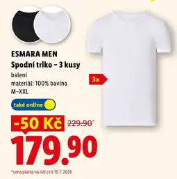Lidl ESMARA MEN Spodní triko - 3 kusy nabídka