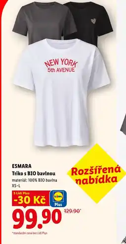Lidl ESMARA Triko s BIO bavlnou nabídka