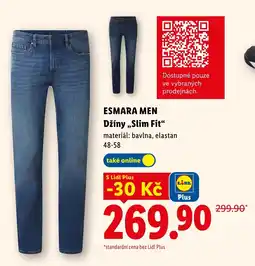 Lidl ESMARA MEN Džíny „Slim Fit“ nabídka