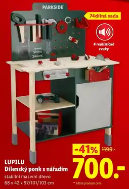 Lidl LUPILU Dílenský ponk s nářadím nabídka