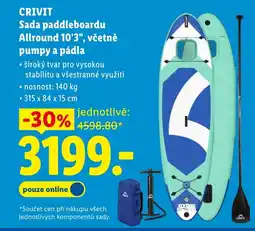Lidl CRIVIT Sada paddleboardu Allround 10'3", včetně pumpy a pádla nabídka