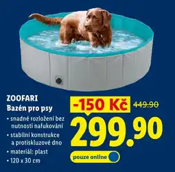 Lidl ZOOFARI Bazén pro psy nabídka