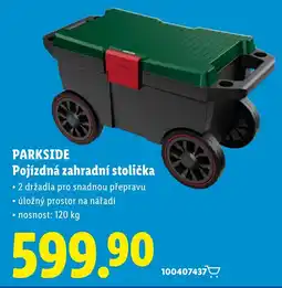 Lidl PARKSIDE Pojízdná zahradní stolička nabídka