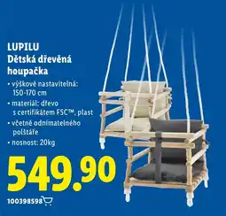 Lidl LUPILU Dětská dřevěná houpačka nabídka
