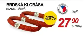 ZEMAN Brdská klobása nabídka