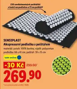 Lidl sensiplast Akupresurní podložka s polštářem nabídka