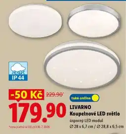 Lidl LIVARNO Koupelnové LED světlo nabídka