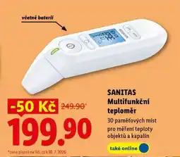 Lidl SANITAS Multifunkční teploměr nabídka