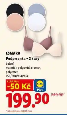Lidl esmara PODPRSENKA - 2 KUSY nabídka