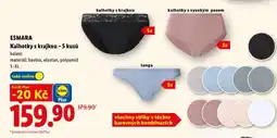 Lidl ESMARA KALHOTKY S KRAJKOU – 5 KUSŮ nabídka