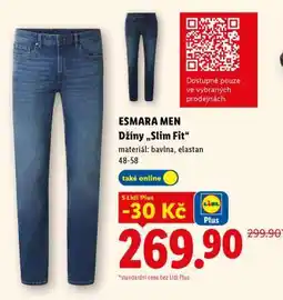 Lidl esmara Men Džíny „Slim Fit“ nabídka