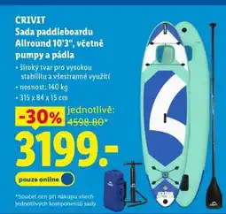 Lidl CRIVIT Sada paddleboardu Allround 10'3, včetně pumpy a pádla nabídka