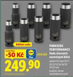 Lidl PARKSIDE PERFORMANCE Sada rázových nástrčných klíčů nabídka
