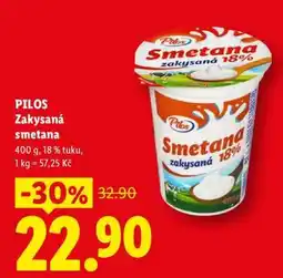 Lidl Pilos ZAKYSANÁ SMETANA nabídka