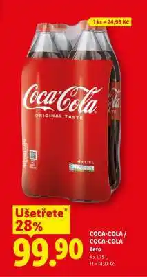 Lidl COCA-COLA, COCA-COLA ZERO nabídka