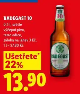 Lidl RADEGAST 10° nabídka