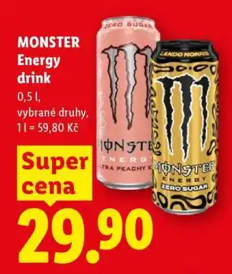 Lidl Monster Energy drink nabídka