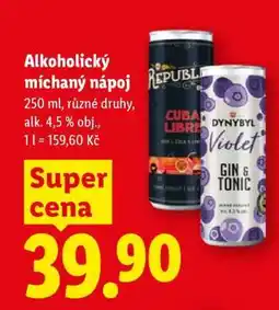 Lidl Alkoholický míchaný nápoj nabídka