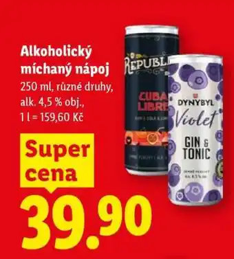 Lidl Alkoholický míchaný nápoj nabídka