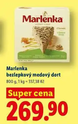 Lidl MARLENKA BEZLEPKOVÝ MEDOVÝ DORT nabídka