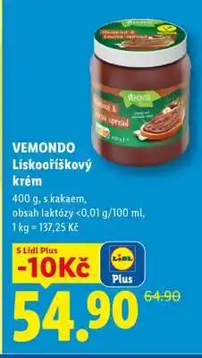 Lidl Vemondo Lískooříškový krém nabídka