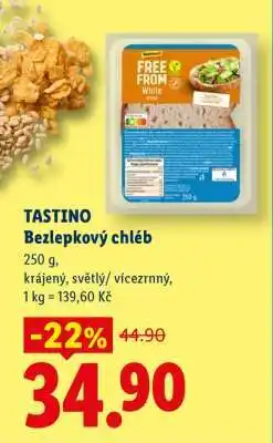 Lidl TASTINO Bezlepkový chléb nabídka